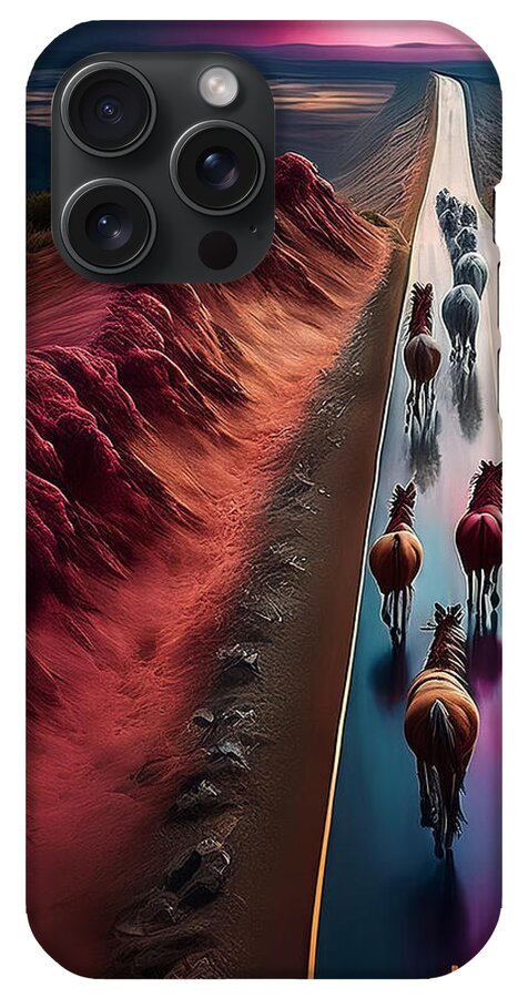 Horses In The Rain - Phone Case