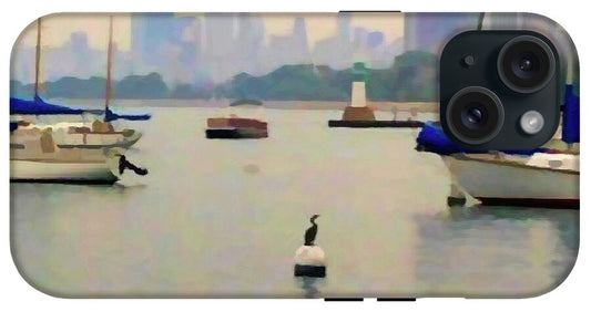 Lake By The City - Phone Case