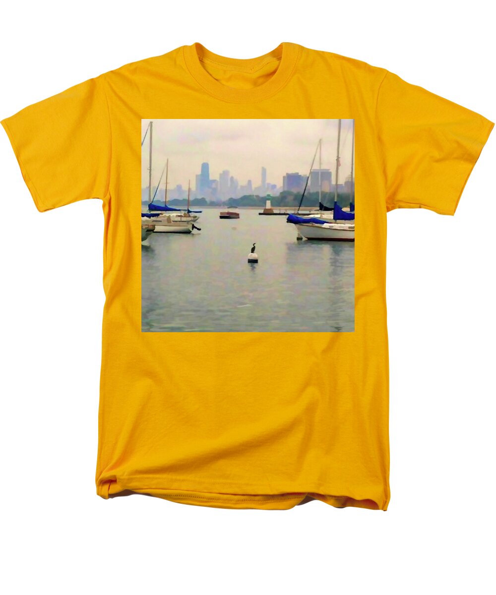 Lake By The City - Men's T-Shirt (Regular Fit)