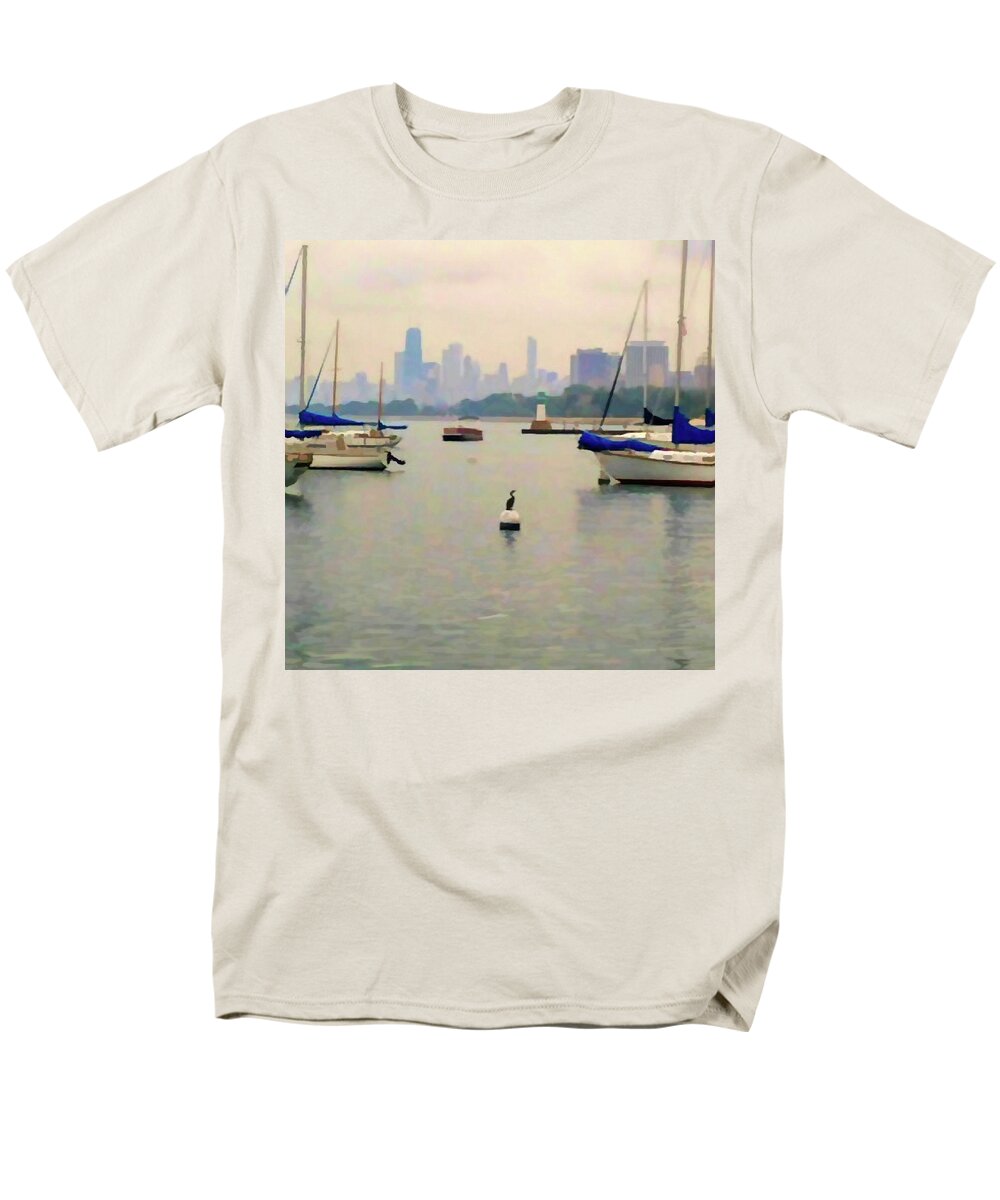Lake By The City - Men's T-Shirt (Regular Fit)