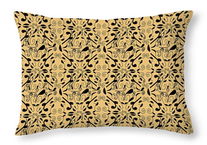 Leaf and Vine on Light Orange - Throw Pillow
