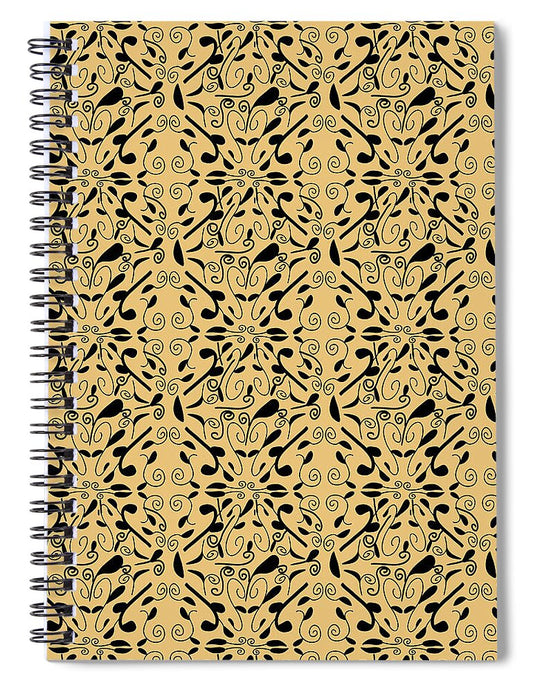 Leaf and Vine on Light Orange - Spiral Notebook
