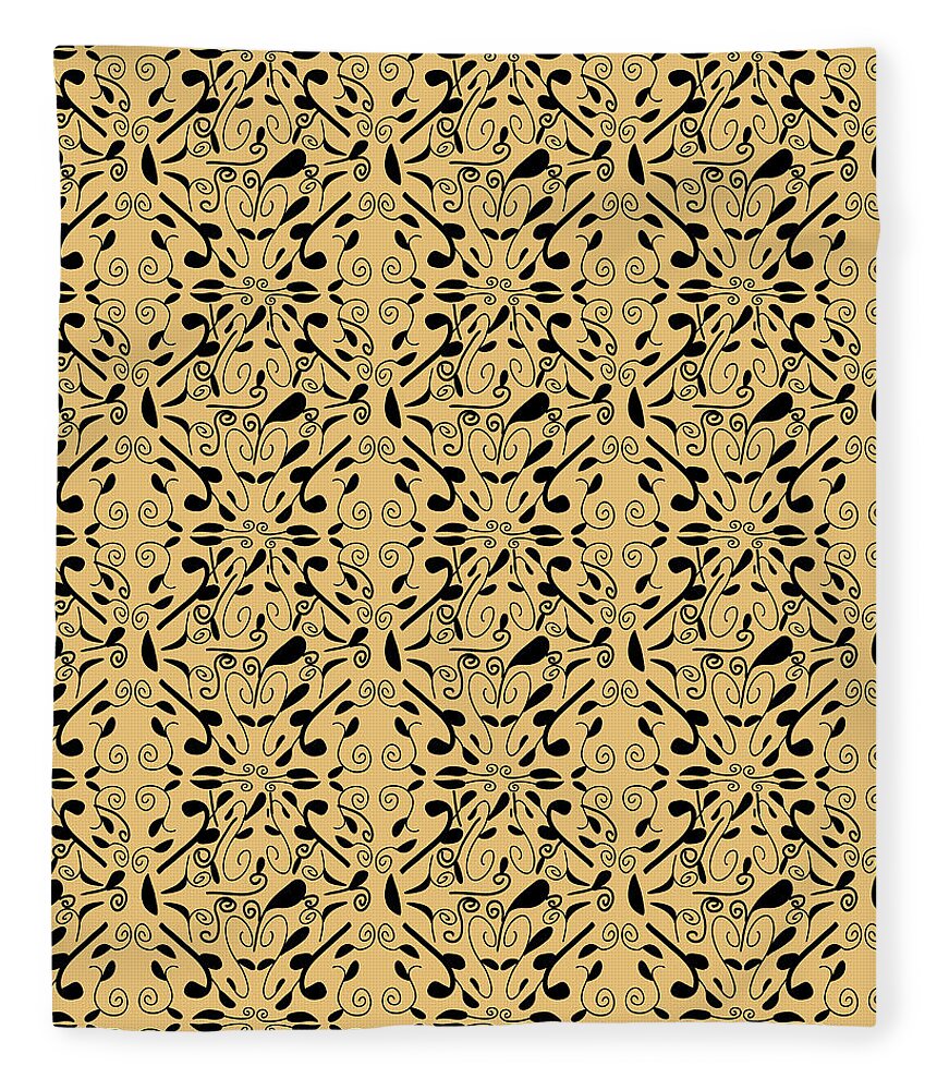 Leaf and Vine on Light Orange - Blanket
