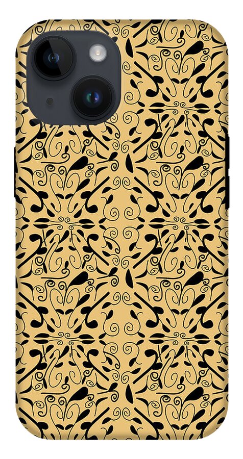 Leaf and Vine on Light Orange - Phone Case