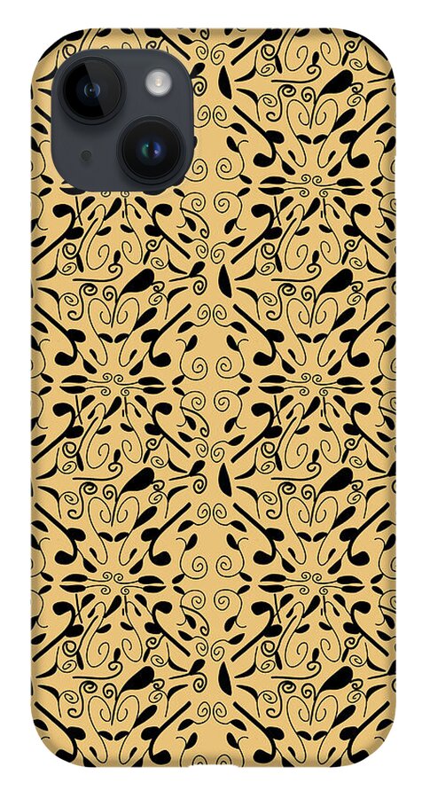 Leaf and Vine on Light Orange - Phone Case