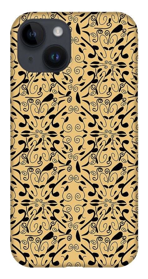 Leaf and Vine on Light Orange - Phone Case