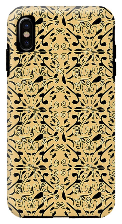 Leaf and Vine on Light Orange - Phone Case