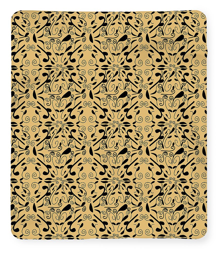 Leaf and Vine on Light Orange - Blanket