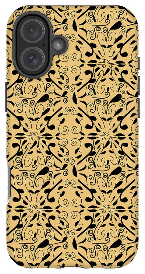 Leaf and Vine on Light Orange - Phone Case