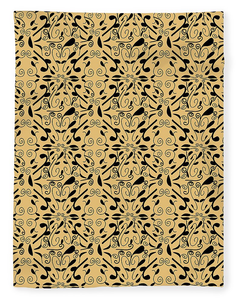 Leaf and Vine on Light Orange - Blanket