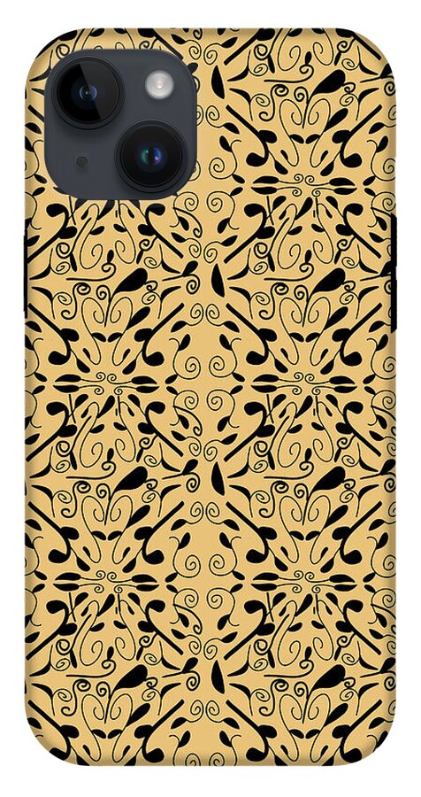 Leaf and Vine on Light Orange - Phone Case