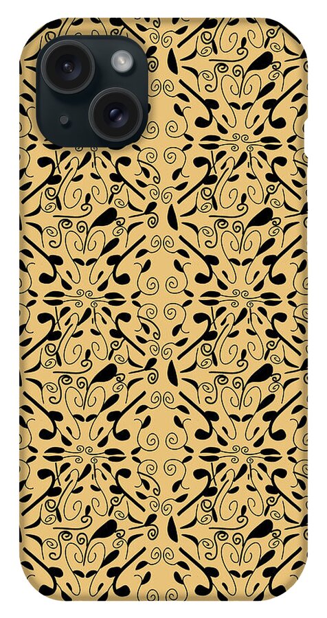 Leaf and Vine on Light Orange - Phone Case