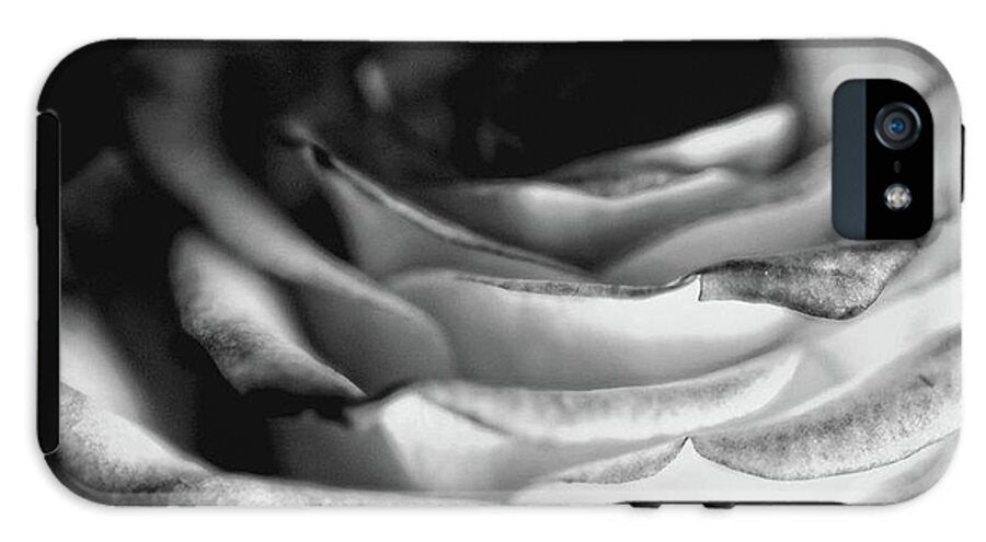 Light Black and White Rose - Phone Case