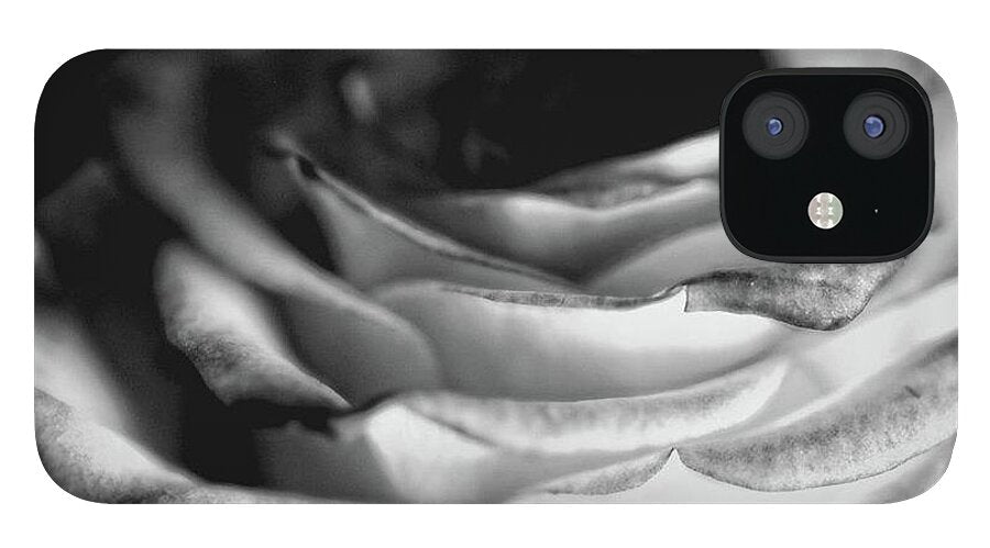 Light Black and White Rose - Phone Case