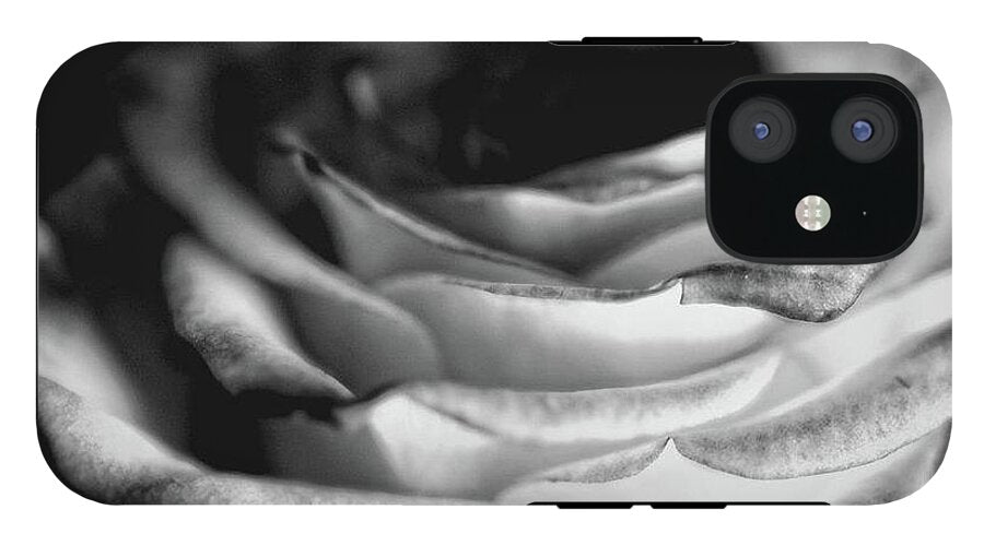 Light Black and White Rose - Phone Case