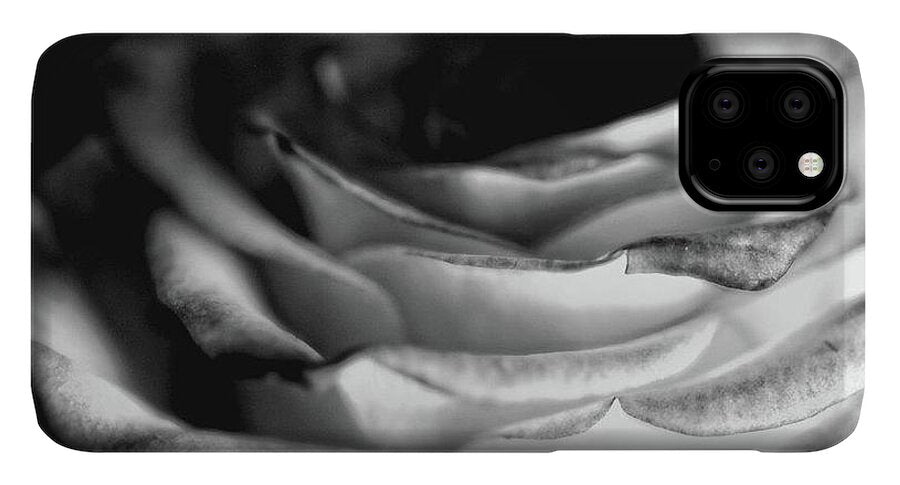Light Black and White Rose - Phone Case