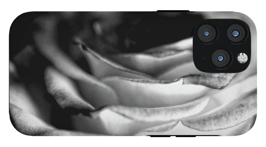 Light Black and White Rose - Phone Case