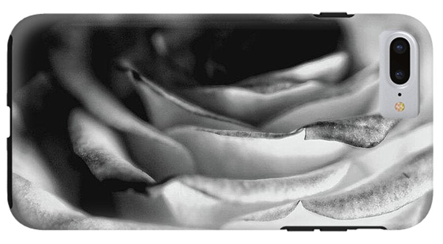 Light Black and White Rose - Phone Case