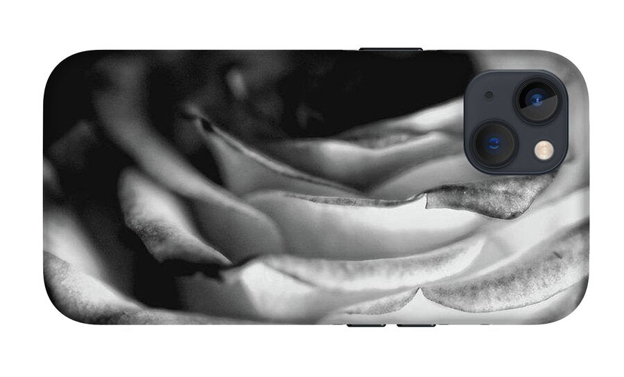Light Black and White Rose - Phone Case