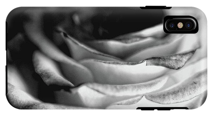 Light Black and White Rose - Phone Case