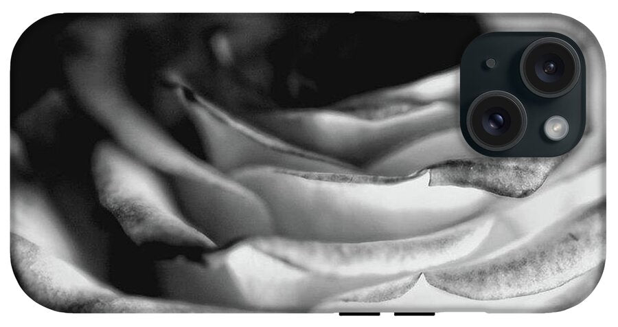 Light Black and White Rose - Phone Case