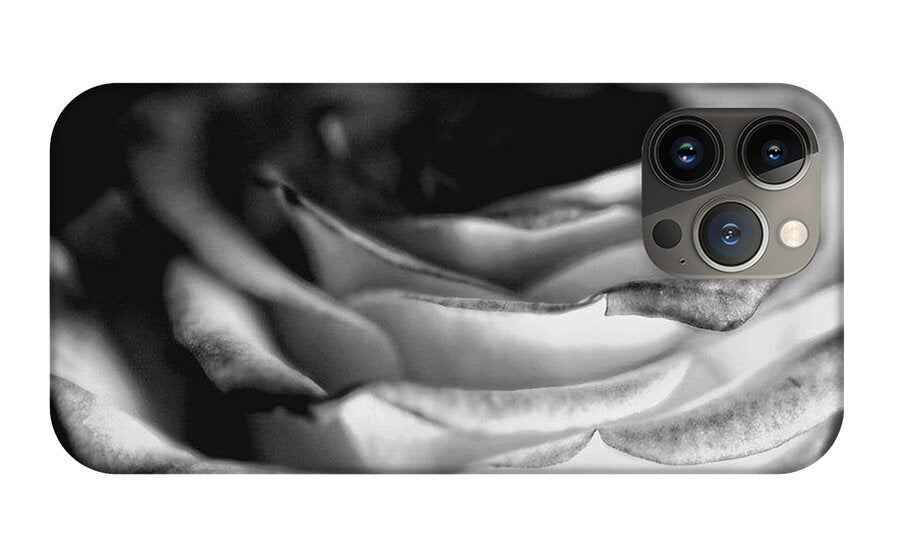 Light Black and White Rose - Phone Case