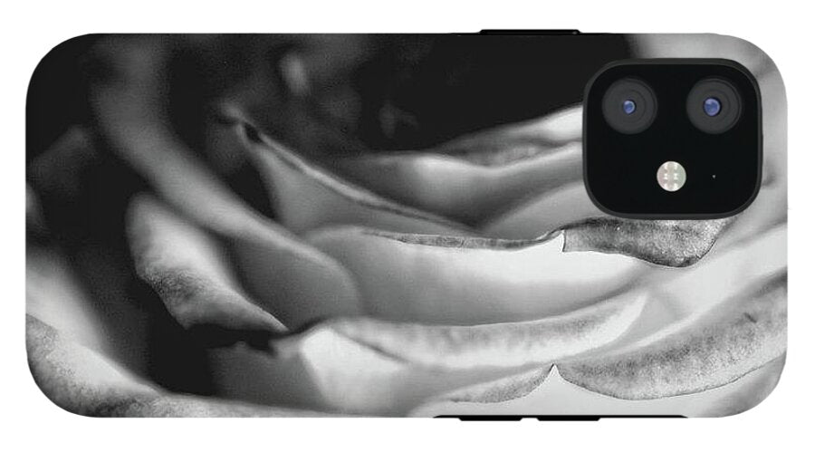 Light Black and White Rose - Phone Case