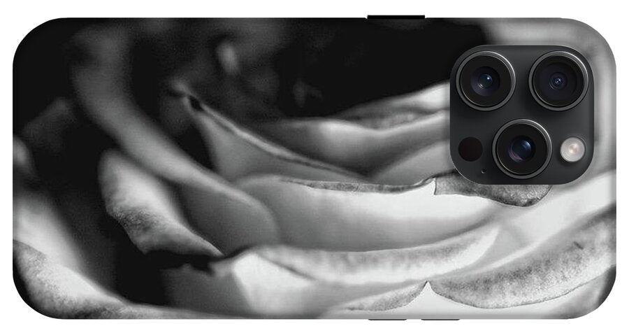 Light Black and White Rose - Phone Case