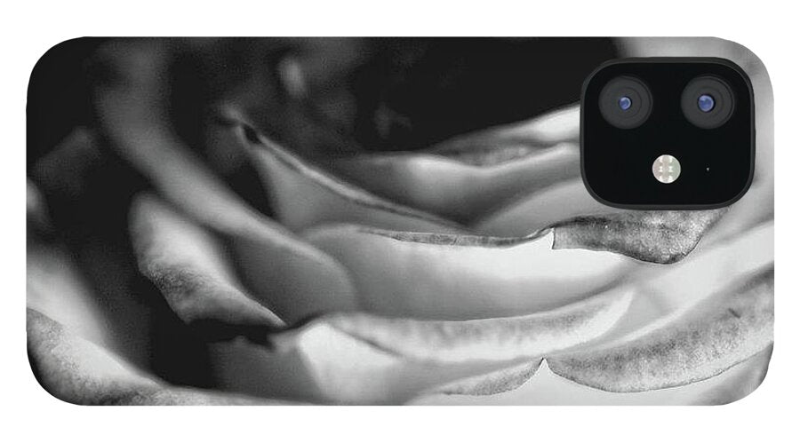 Light Black and White Rose - Phone Case