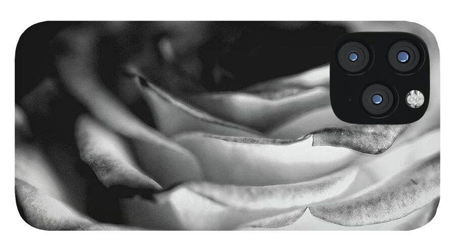 Light Black and White Rose - Phone Case