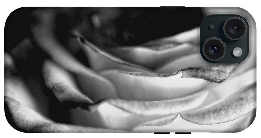 Light Black and White Rose - Phone Case