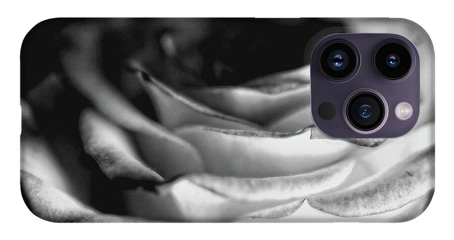 Light Black and White Rose - Phone Case