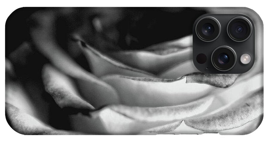 Light Black and White Rose - Phone Case