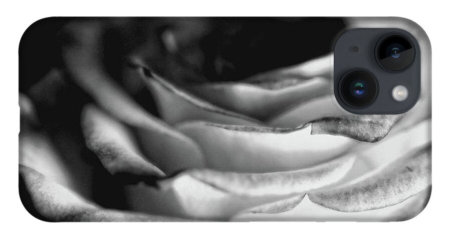 Light Black and White Rose - Phone Case