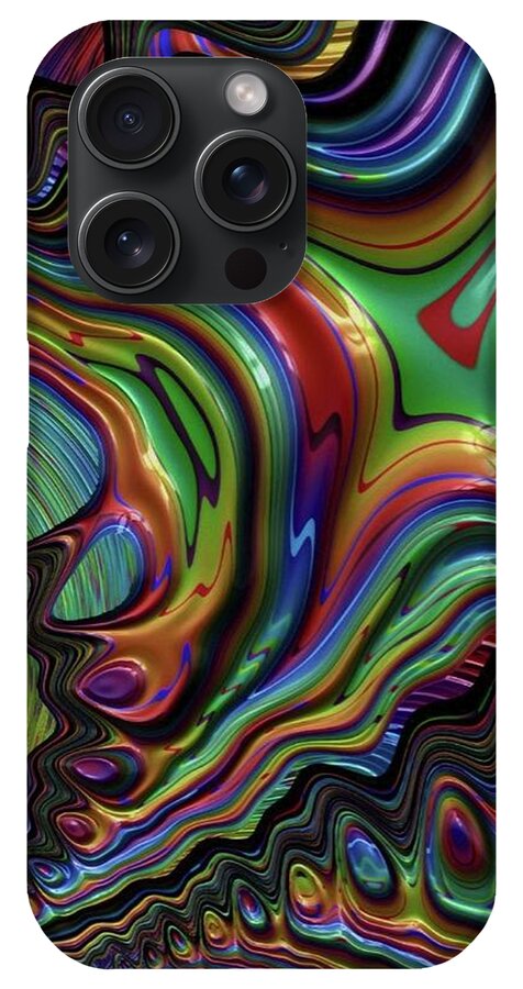 Liquid Rainbow Fractal 24 - Phone Case