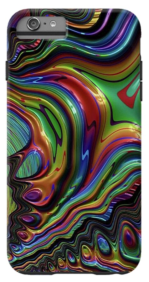 Liquid Rainbow Fractal 24 - Phone Case