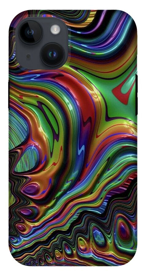 Liquid Rainbow Fractal 24 - Phone Case