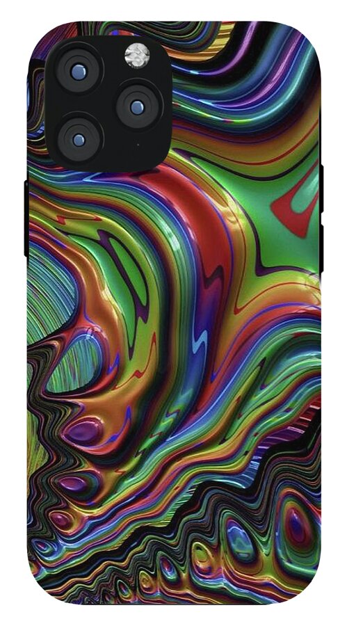 Liquid Rainbow Fractal 24 - Phone Case