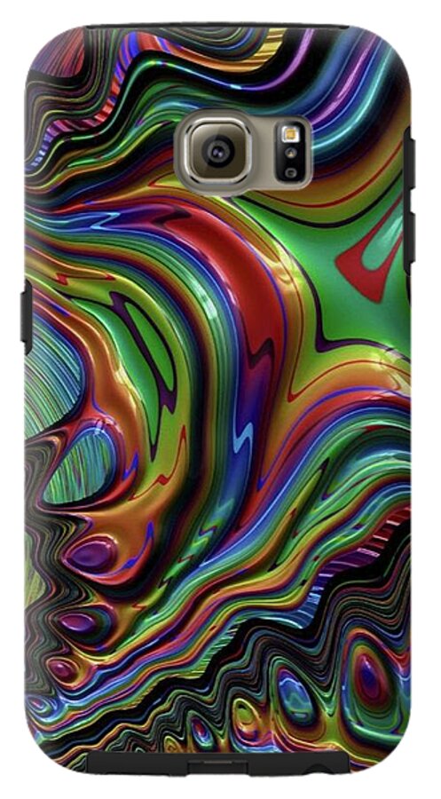 Liquid Rainbow Fractal 24 - Phone Case