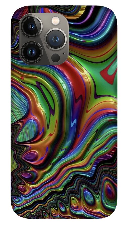 Liquid Rainbow Fractal 24 - Phone Case