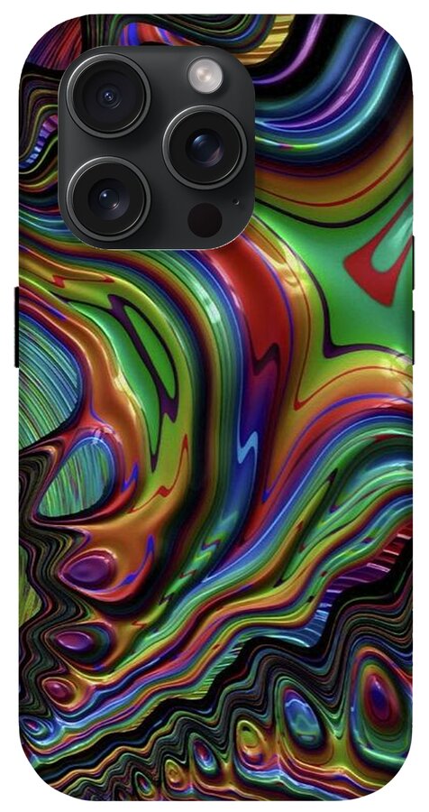 Liquid Rainbow Fractal 24 - Phone Case