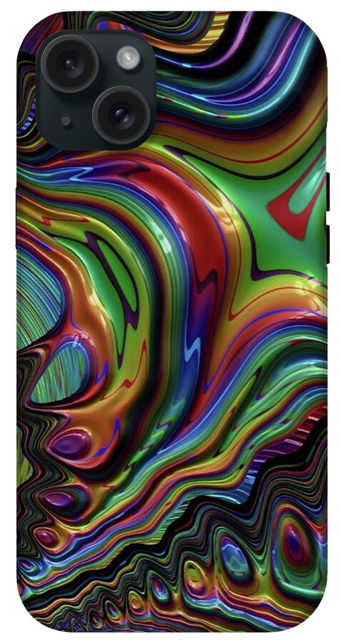 Liquid Rainbow Fractal 24 - Phone Case