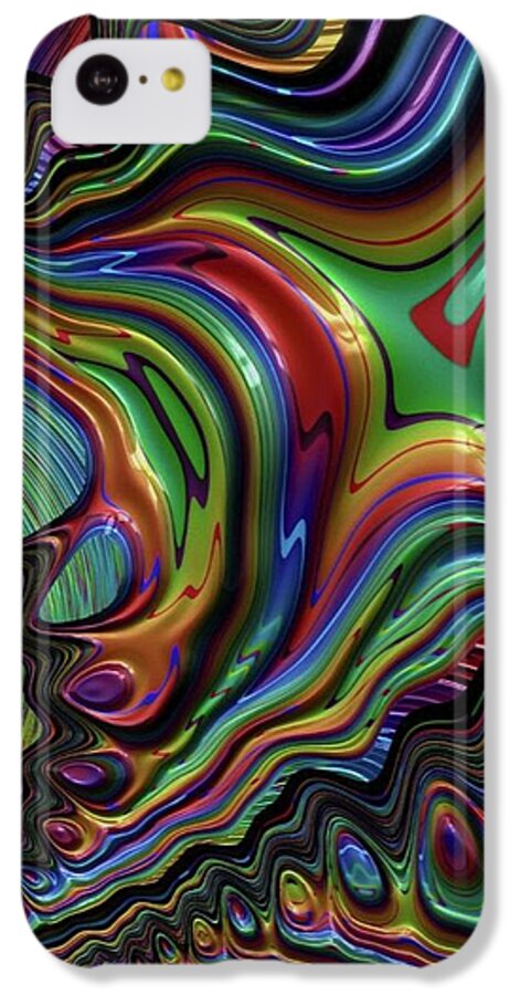 Liquid Rainbow Fractal 24 - Phone Case