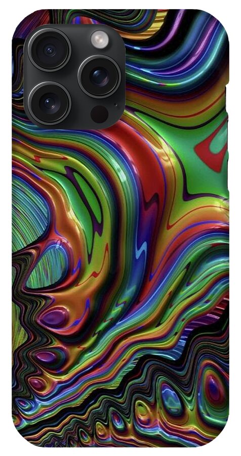 Liquid Rainbow Fractal 24 - Phone Case