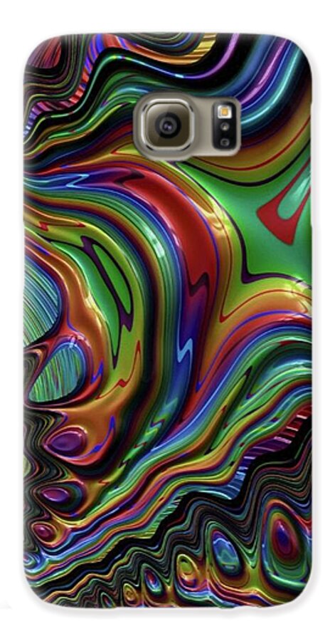 Liquid Rainbow Fractal 24 - Phone Case