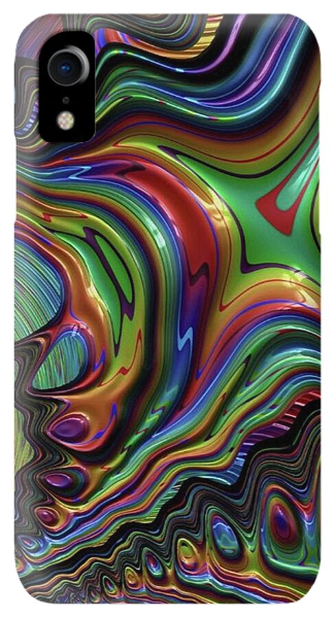 Liquid Rainbow Fractal 24 - Phone Case