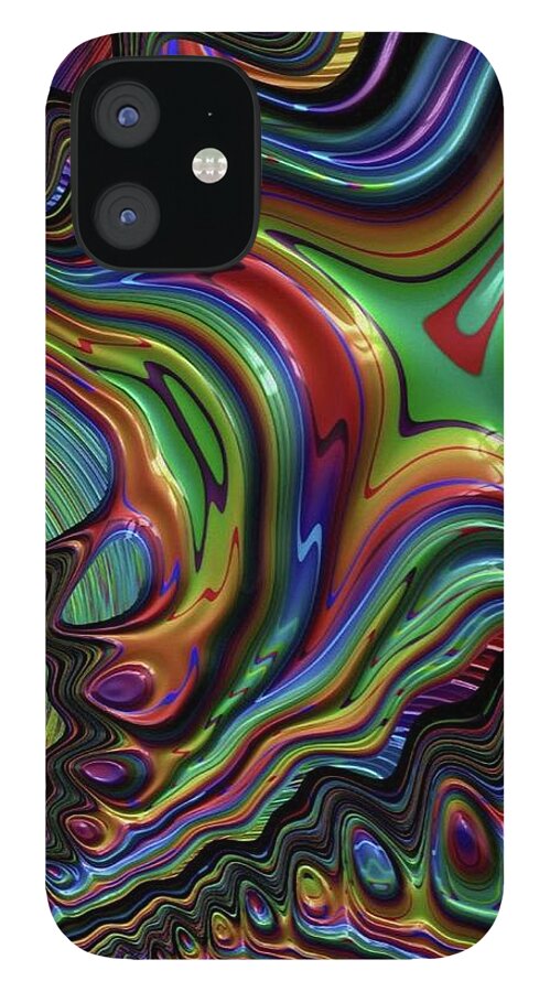 Liquid Rainbow Fractal 24 - Phone Case