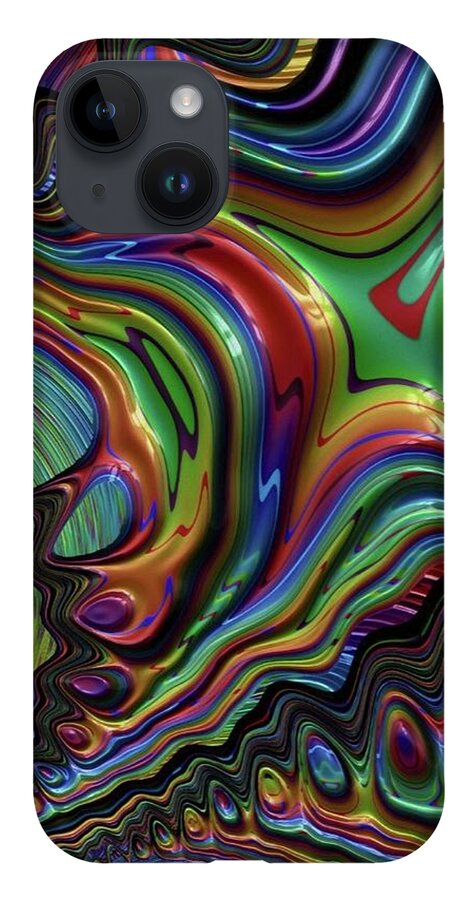 Liquid Rainbow Fractal 24 - Phone Case