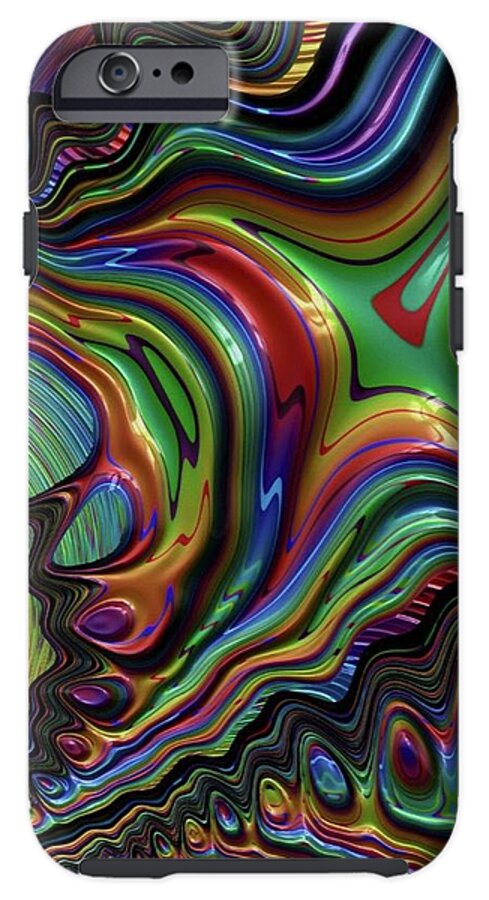 Liquid Rainbow Fractal 24 - Phone Case