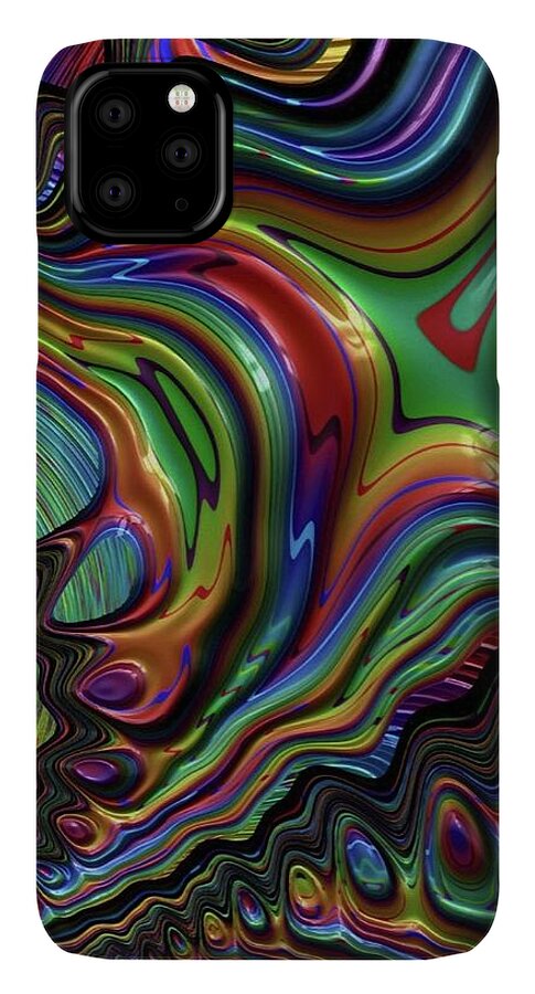 Liquid Rainbow Fractal 24 - Phone Case